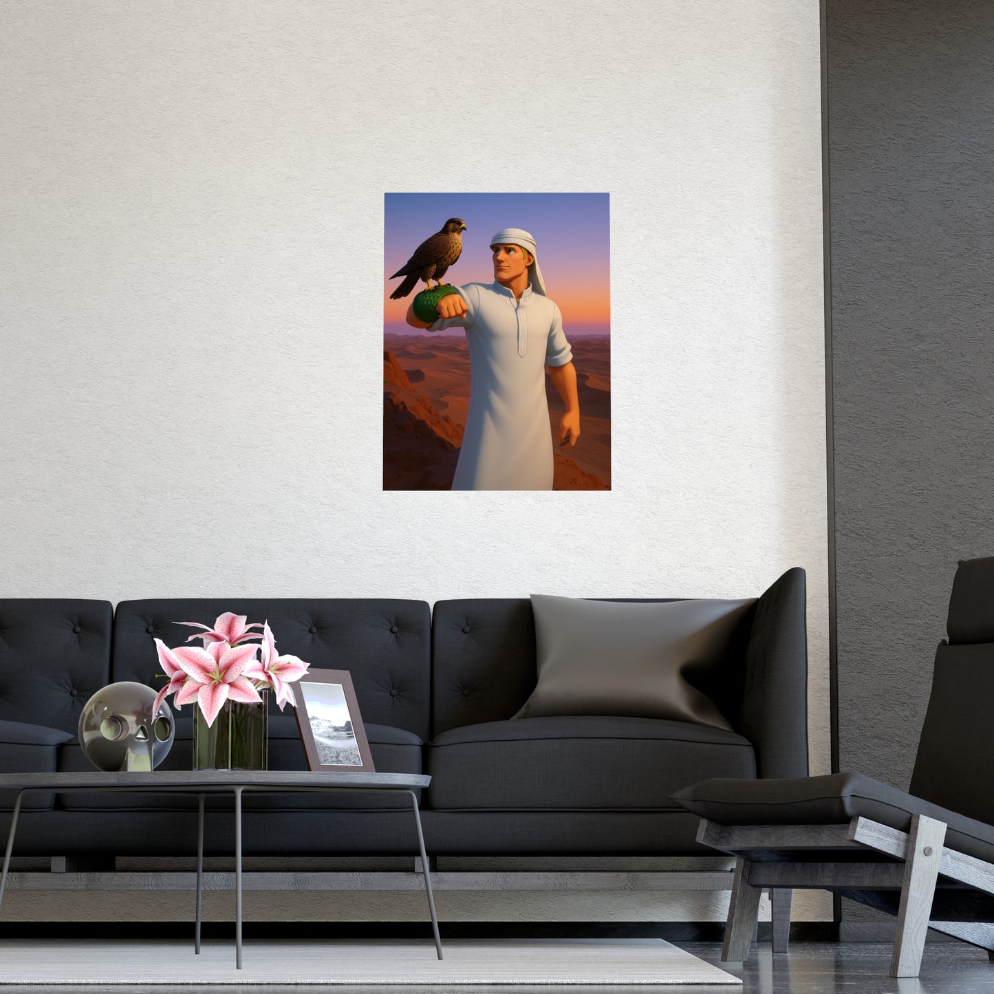 Desert Falcon Matte Poster