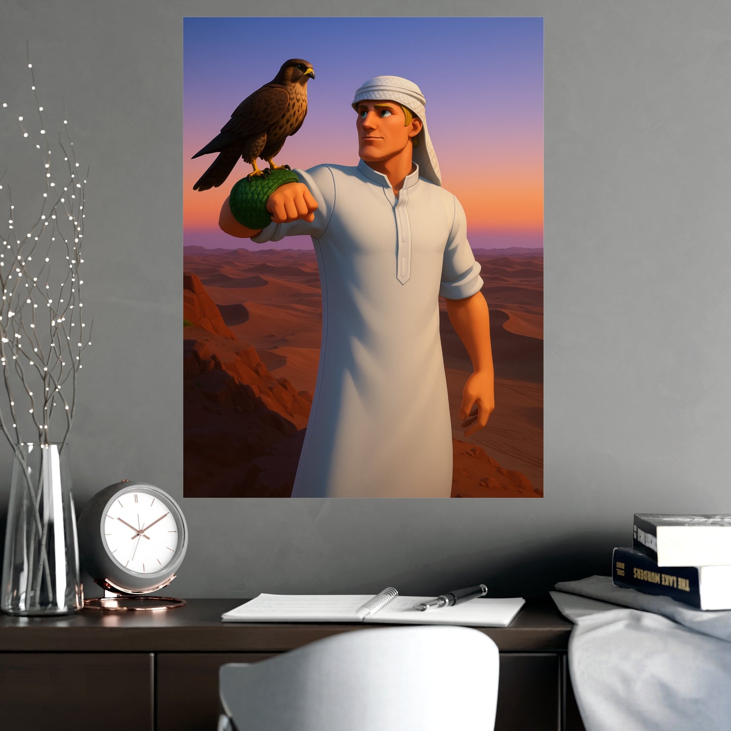 Desert Falcon Matte Poster