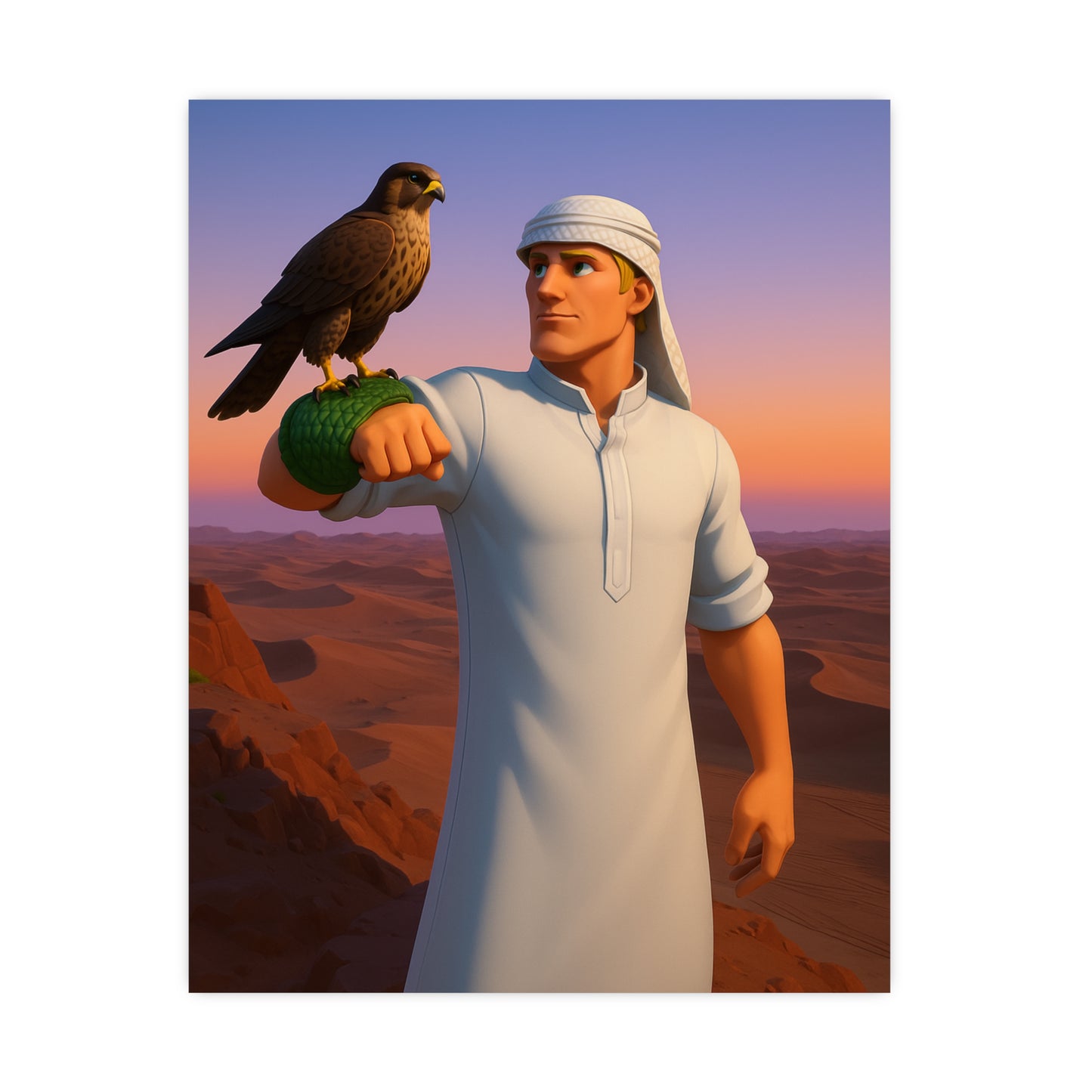 Desert Falcon Matte Poster