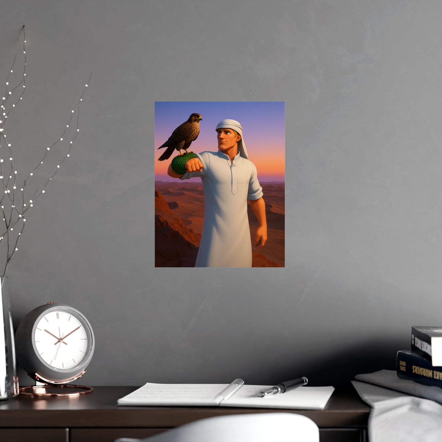 Desert Falcon Matte Poster