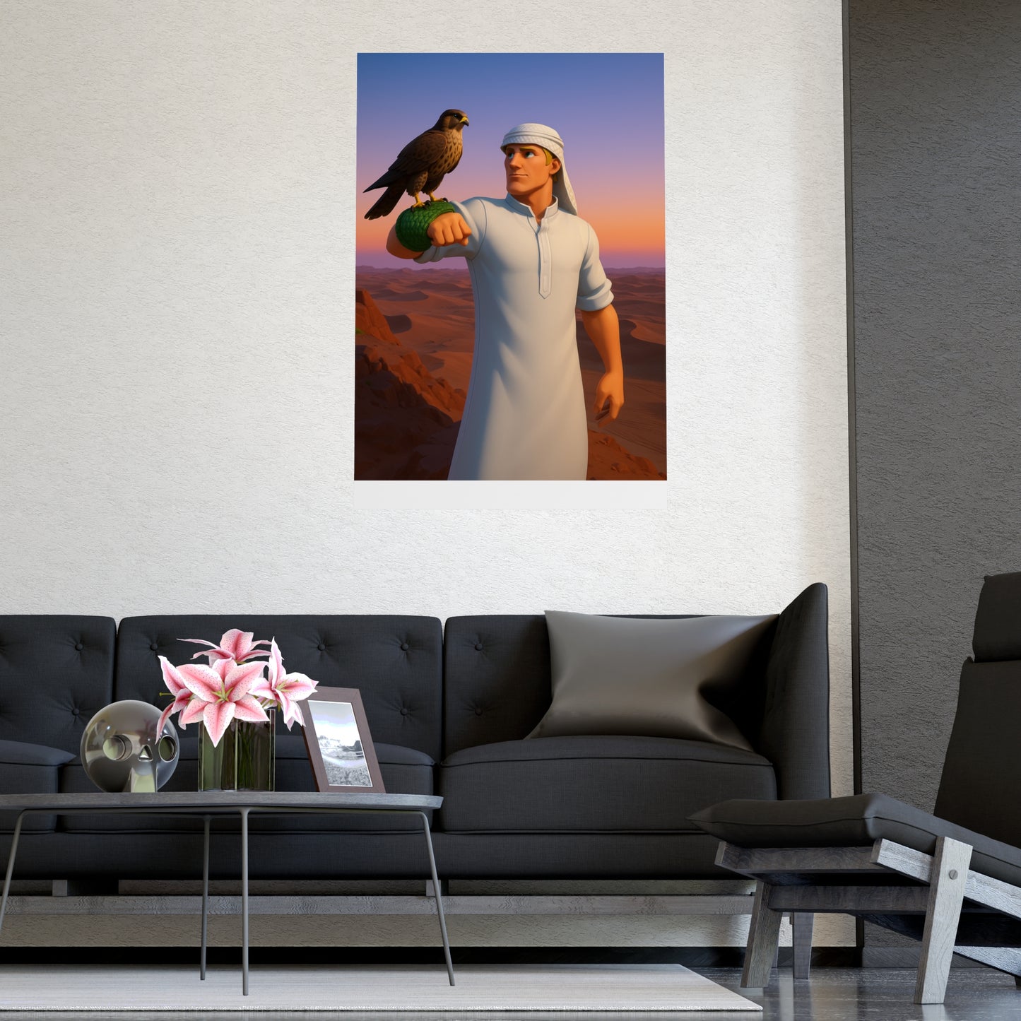 Desert Falcon Matte Poster