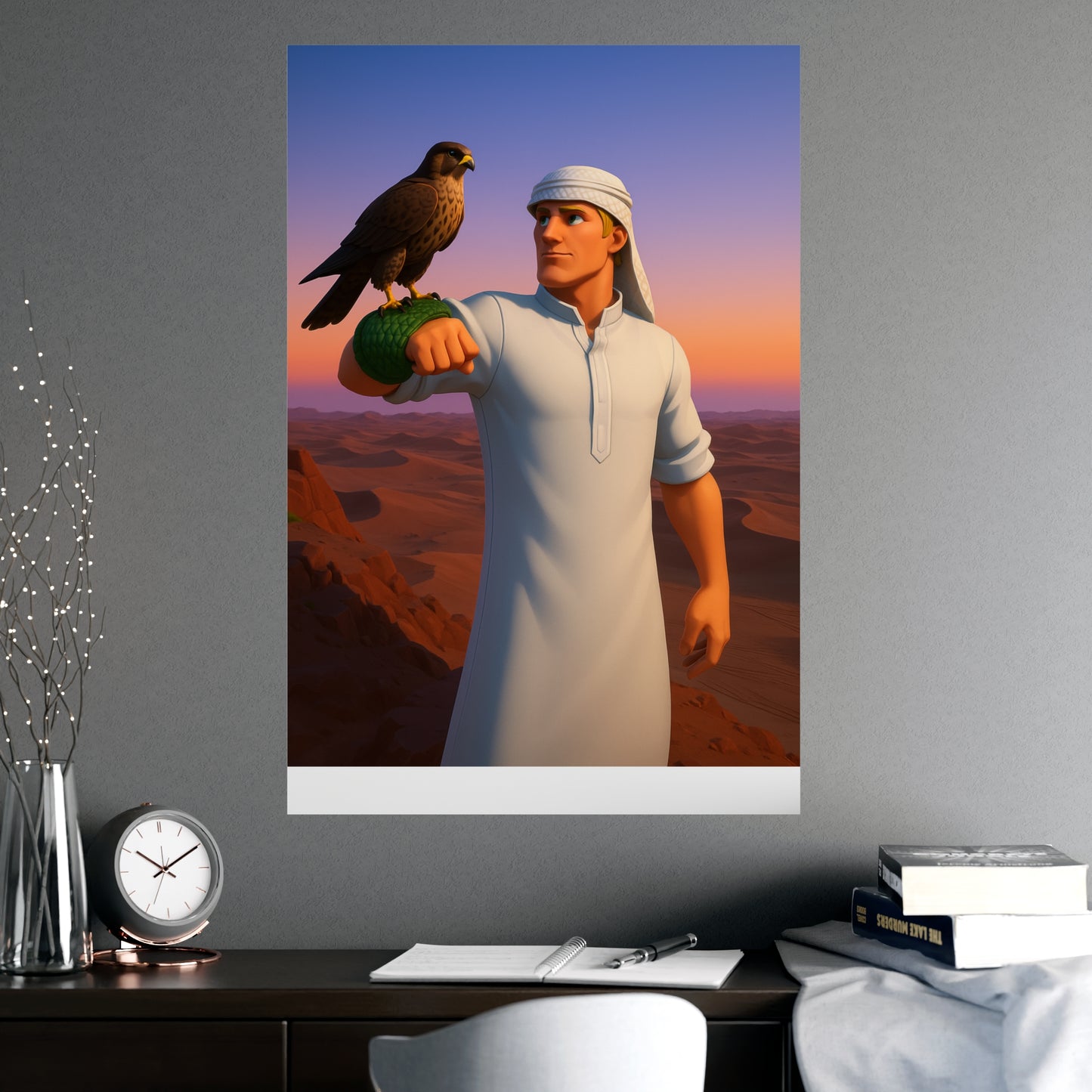 Desert Falcon Matte Poster