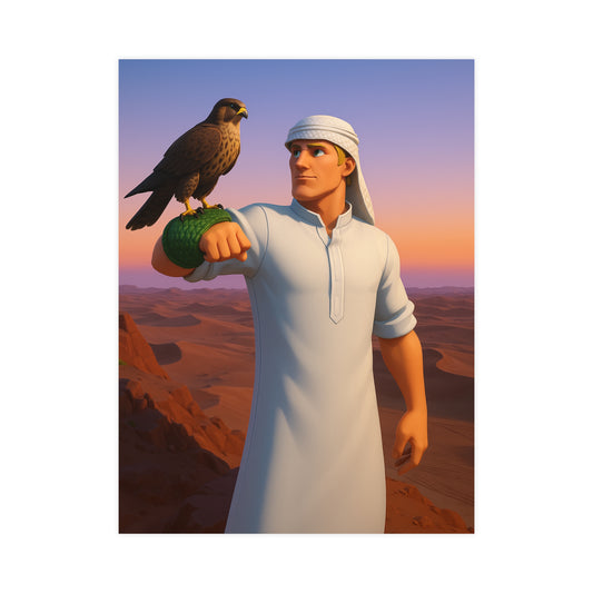 Desert Falcon Matte Poster
